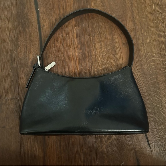 Elegant Black Leather Handbag Vintage Hobo International Y2K - Picture 14 of 14